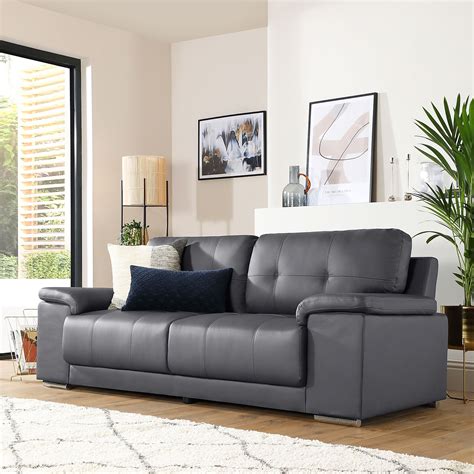 Grey Leather Sofa